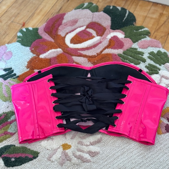 Vibrant Pink Bustier Top - Picture 3 of 5